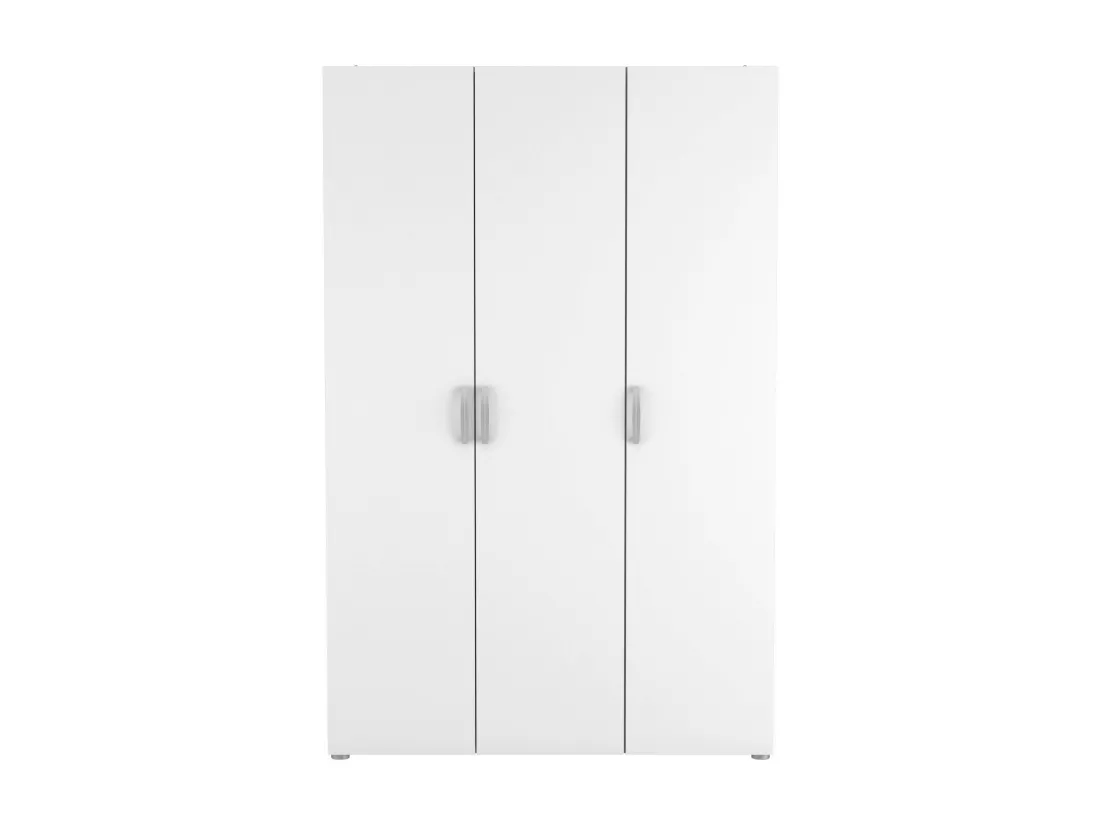 Grande Garde-robe Dmatild, Meubles de chambre, Penderie de plain-pied, Placard à vêtements, 119x51 h185 cm, Chêne clair et Blanc mat