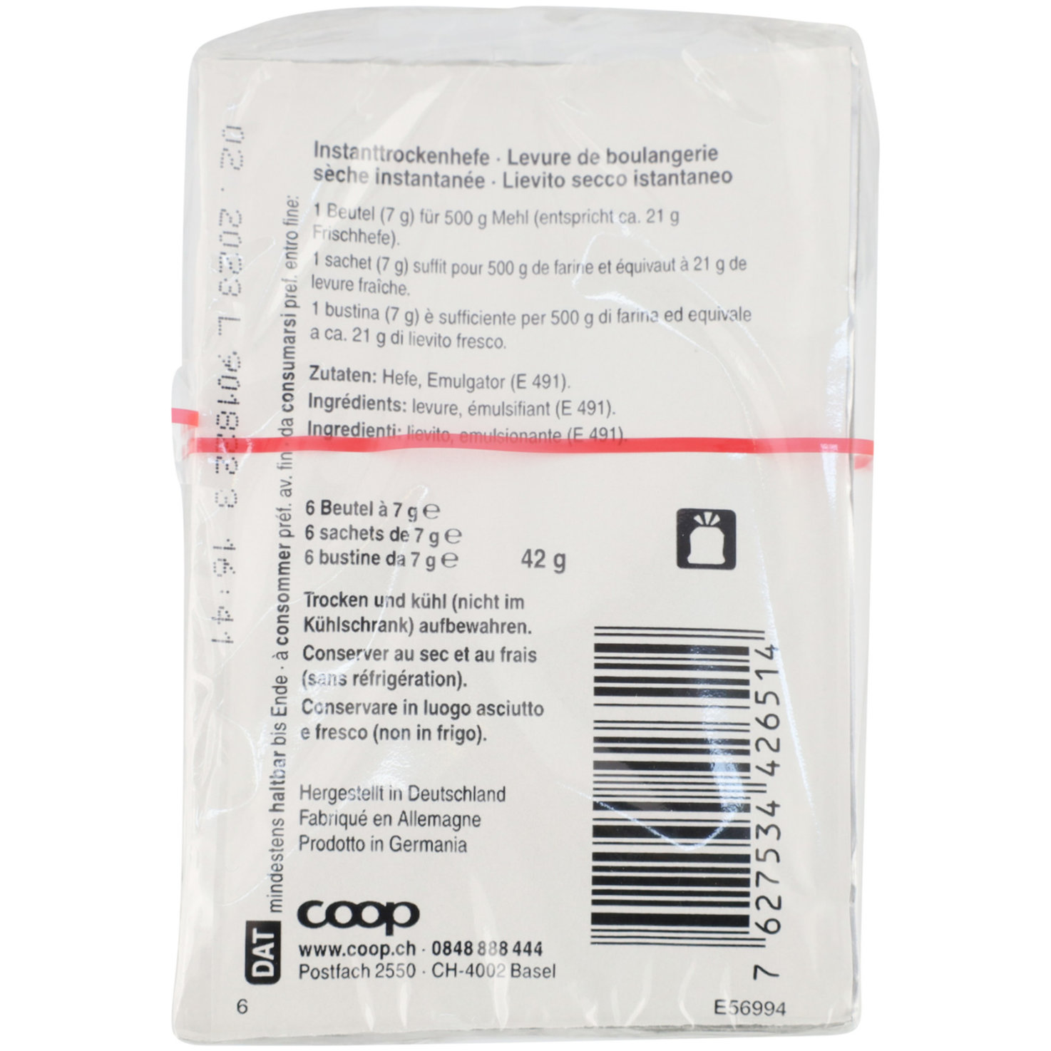 Prix Garantie Trockenhefe 6x7g