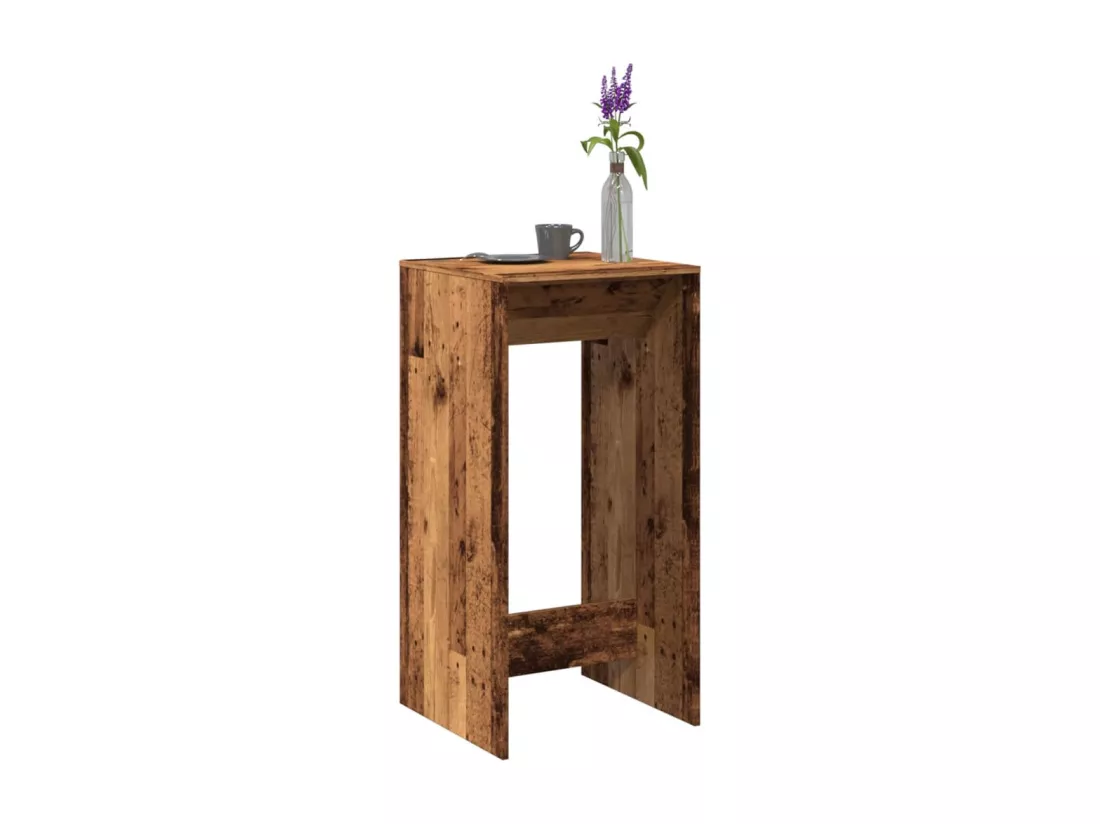 Table de bar vieux bois 51x50x103,5 cm bois d'ingénierie