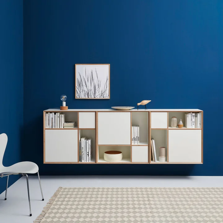 Müller Small Living - Vertiko Ply Sideboard One, Fronten CPL reinweiss (RAL 9010) / Birkenschichtholzkante