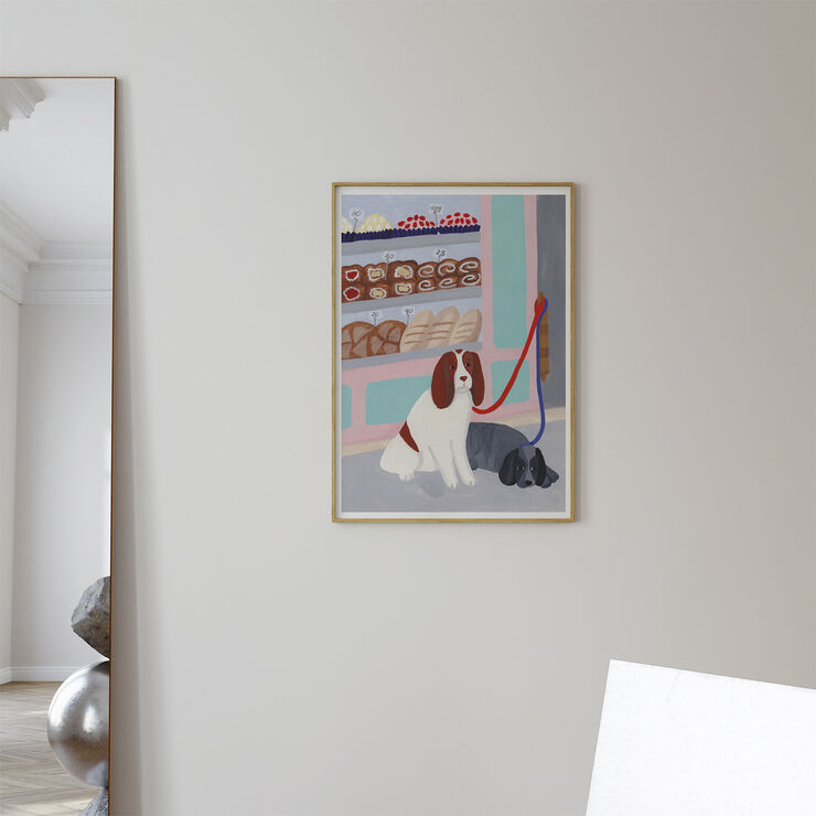 Poster & Frame Iga Kosicka - Waiting Dogs Flerfarvet
