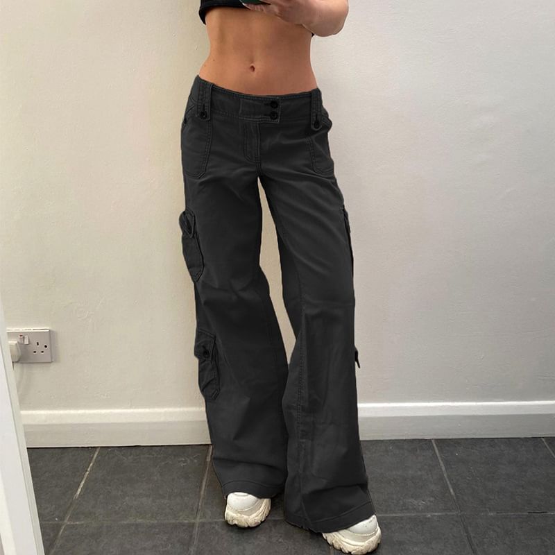 Honet - Baggy cargobroek met lage taille