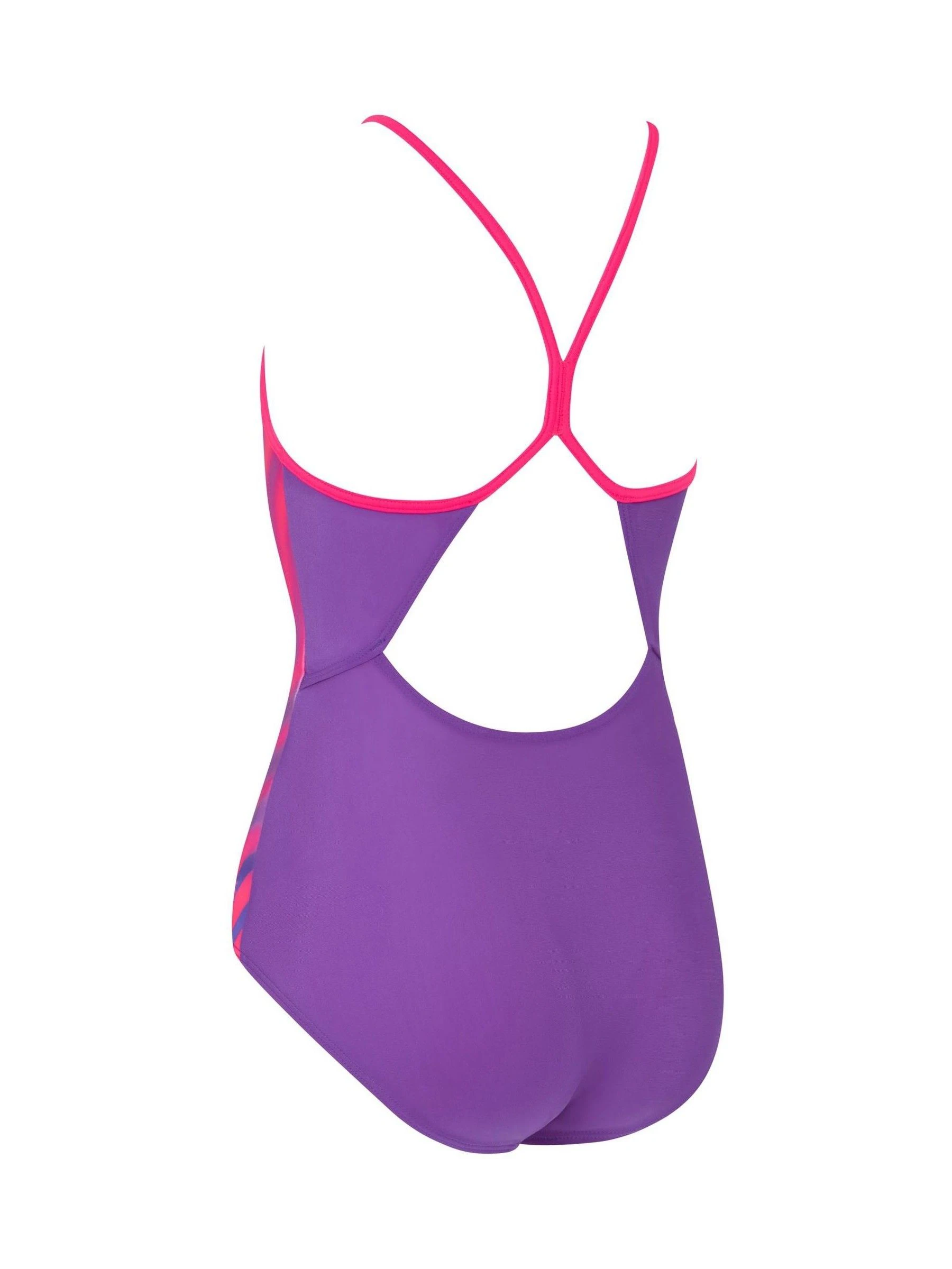 Zoggs Sprintback Girls Pink Fever Front Lined Swimsuit