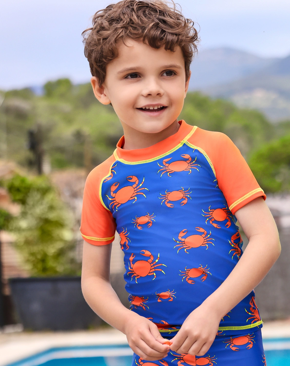 Badeshirt CRABS in blau