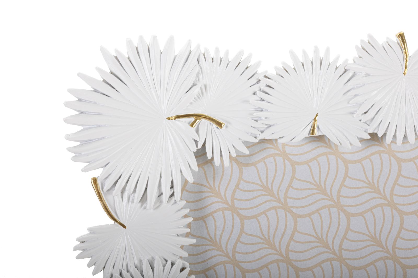 Witte harslijst met bladeren 28,5x1,7x33 cm