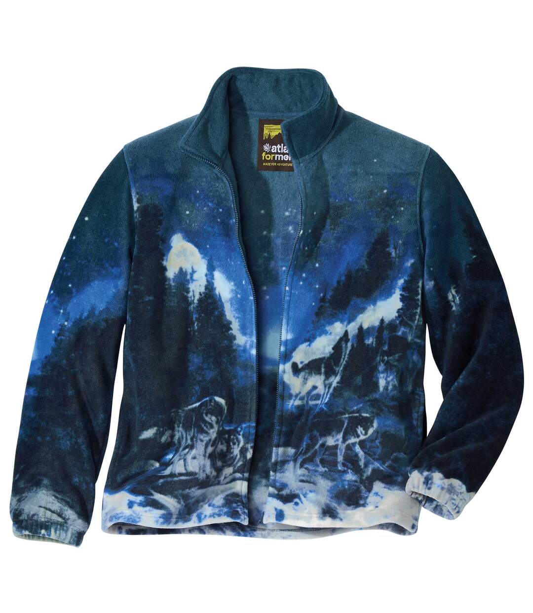 Blouson Polaire Imprimé Loup