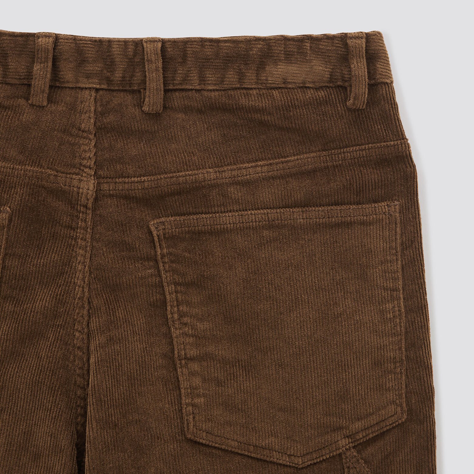 Pantalon chino style charpentier en velours Marron