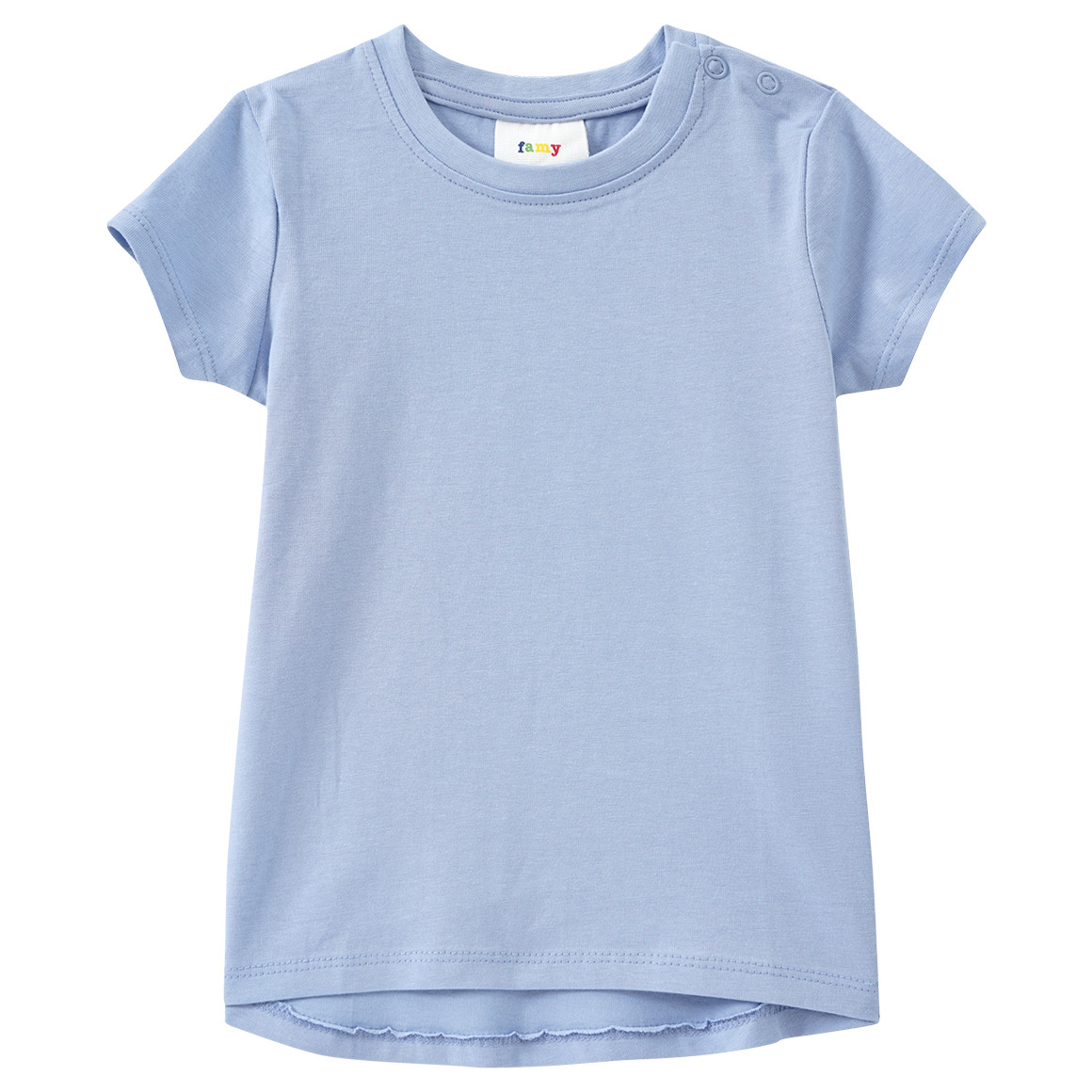 Famy 3 Baby T-Shirts im Basic-Look weiss / hellblau / dunkelgrau