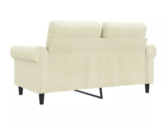Canapé à 2 places Crème 120 cm Velours