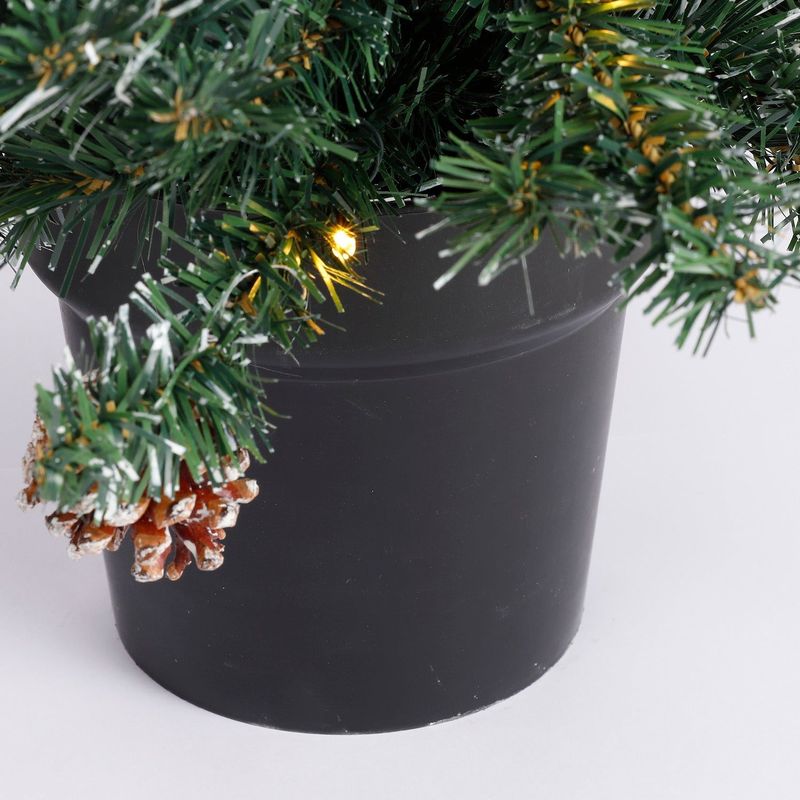 Black Box Trees Creston Set van 2 Kerstbomen en 1 Krans met LED Verlichting - Groen