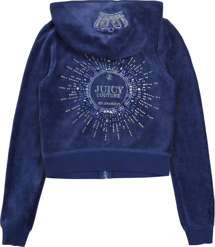 Juicy Couture HERITAGE CROWN ROBYN HOODIE Blue depths