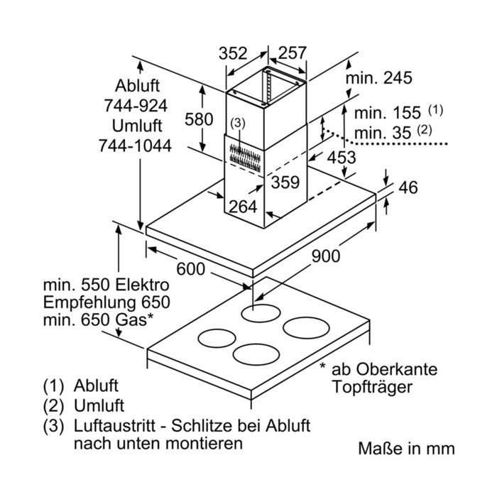 Siemens Inselhaube iQ700 LF91BUV50 Klarglas