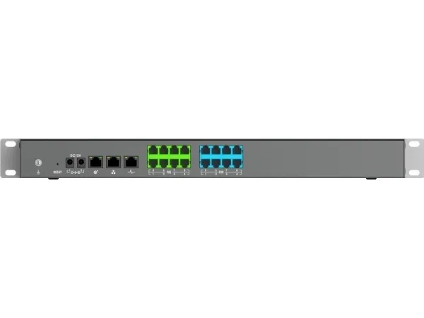 Grandstream UCM6308A - IP-PBX - stativmonterbar - 8 FXO-carrier - 8 FXS-carrier - 3 x 10/100/1000