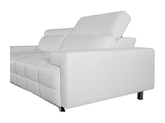 Fauteuil cuir Design JACOB Blanc