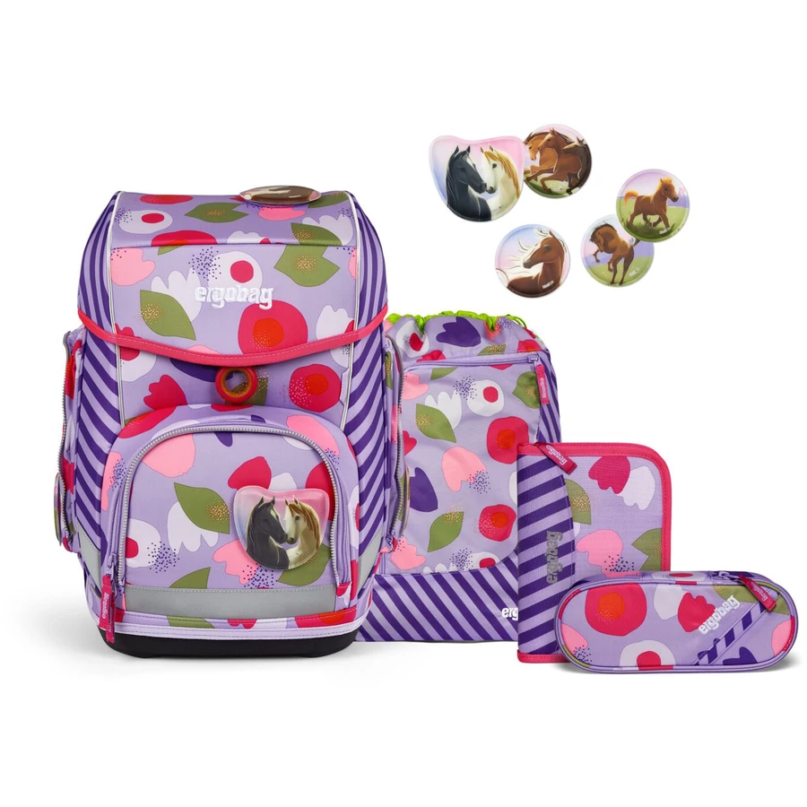 Ergobag Cubo - Schulranzen Set 5tlg. Modell 2024 BlütenzauBär