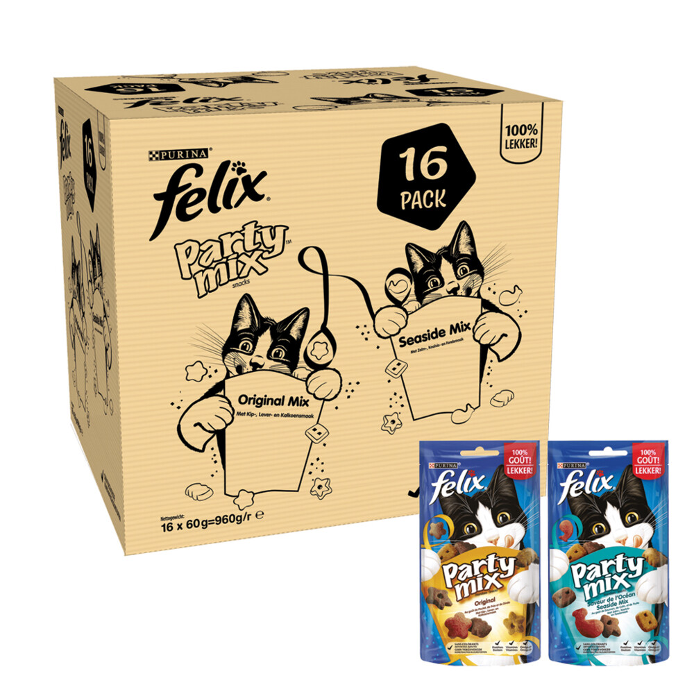 Felix Snack Party Mix Multipack16 x 60 gr