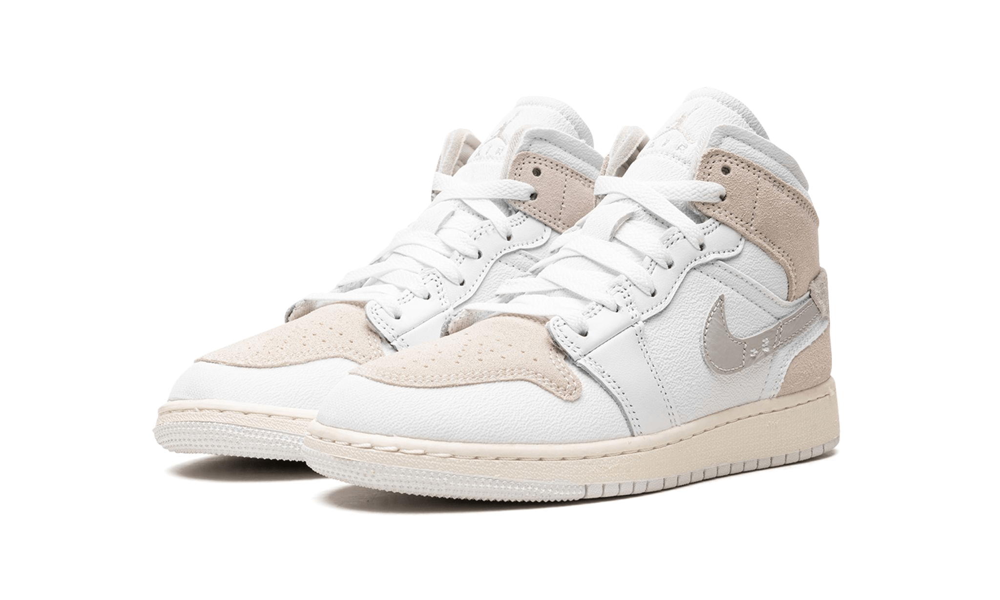 Air Jordan 1 Mid SE Craft Inside Out White Grey