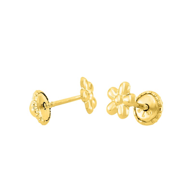 Boucles d'oreilles enfant - Or 9 Carats - Fleur
