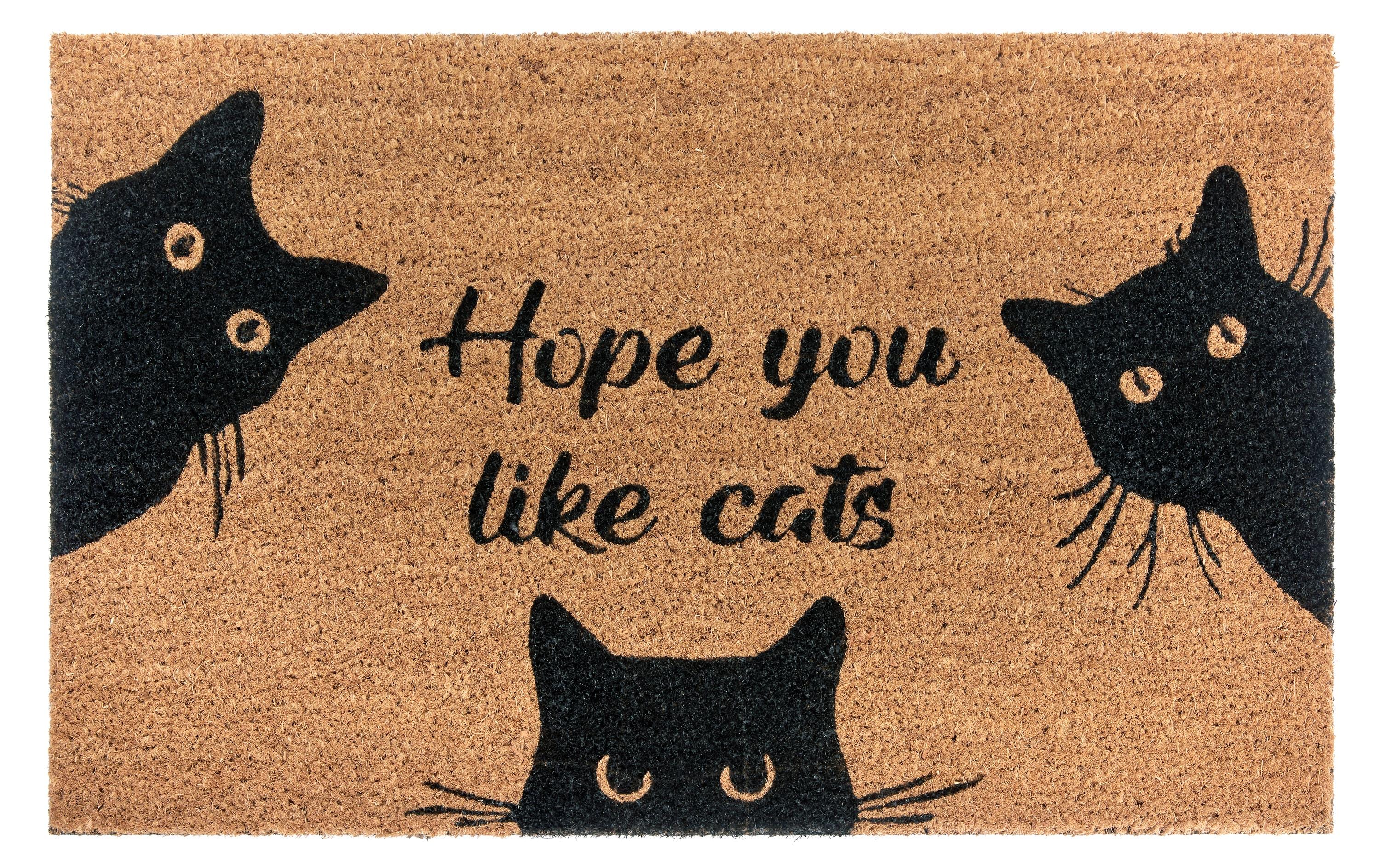 Fussmatte Hope you like cats 45 cm x 75 cmTürmatte