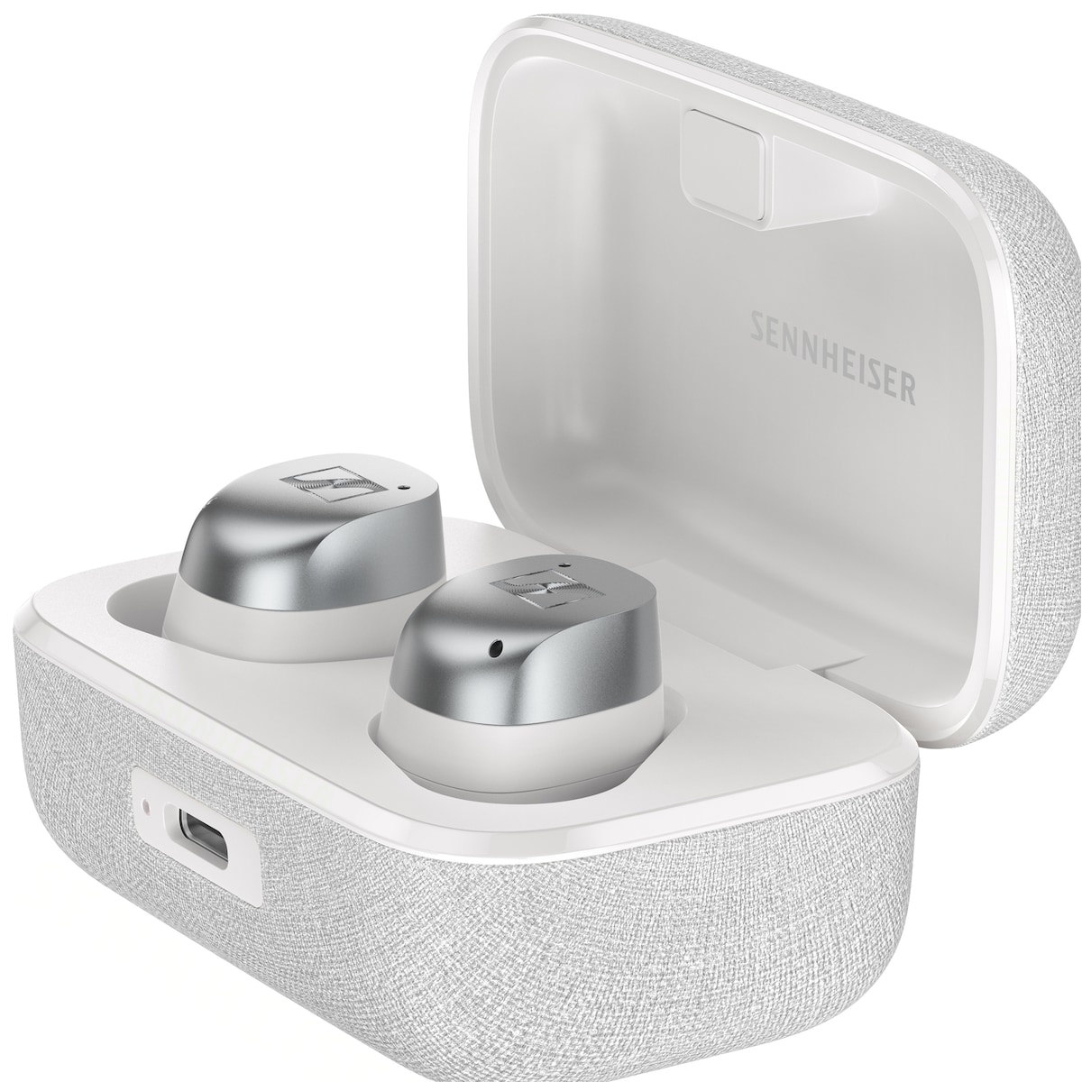 Sennheiser Momentum 4 helt trådløse in-ear hodetelefoner (hvit sølv)