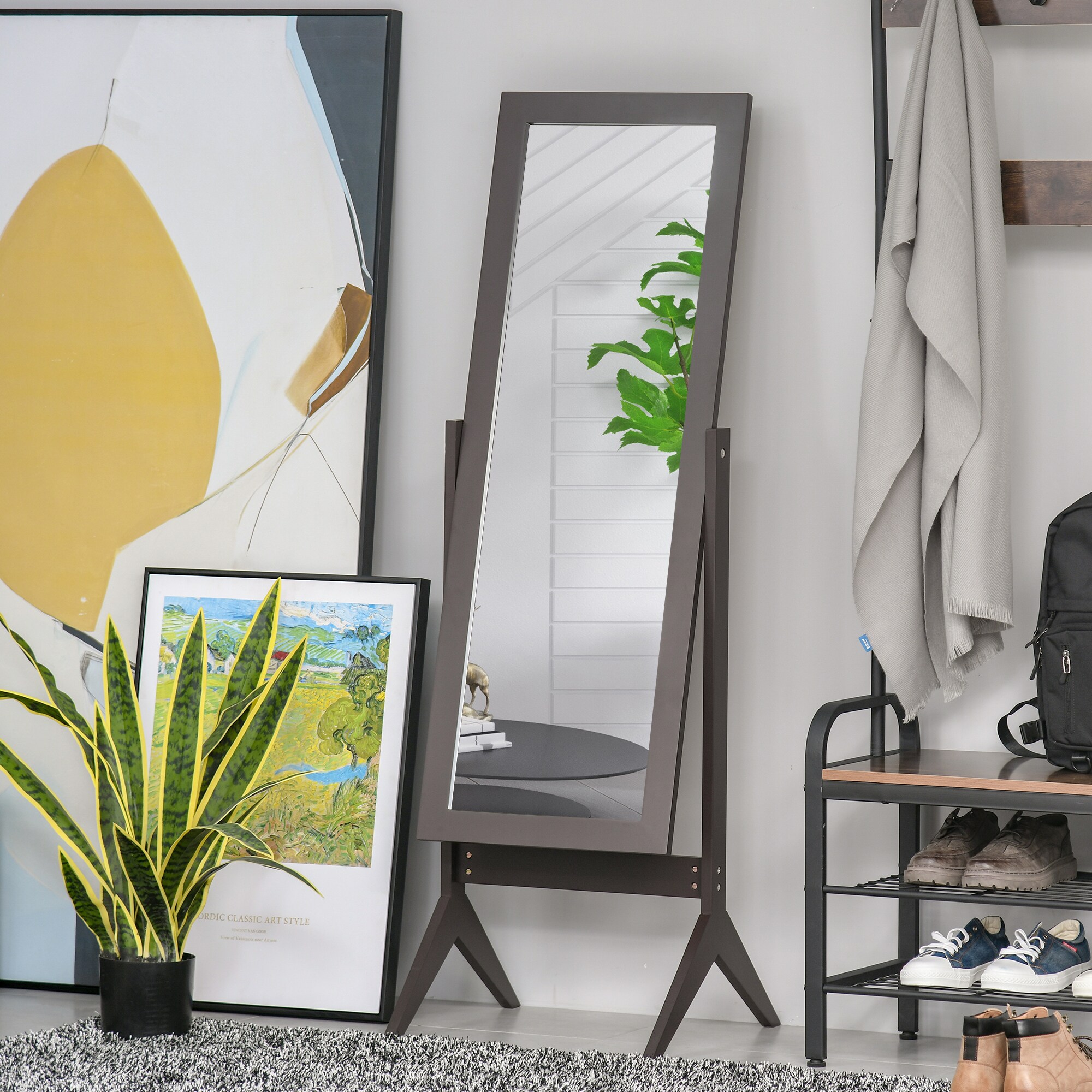 HOMCOM Standspiegel 47 x 46 x 148 cm (BxTxH)
