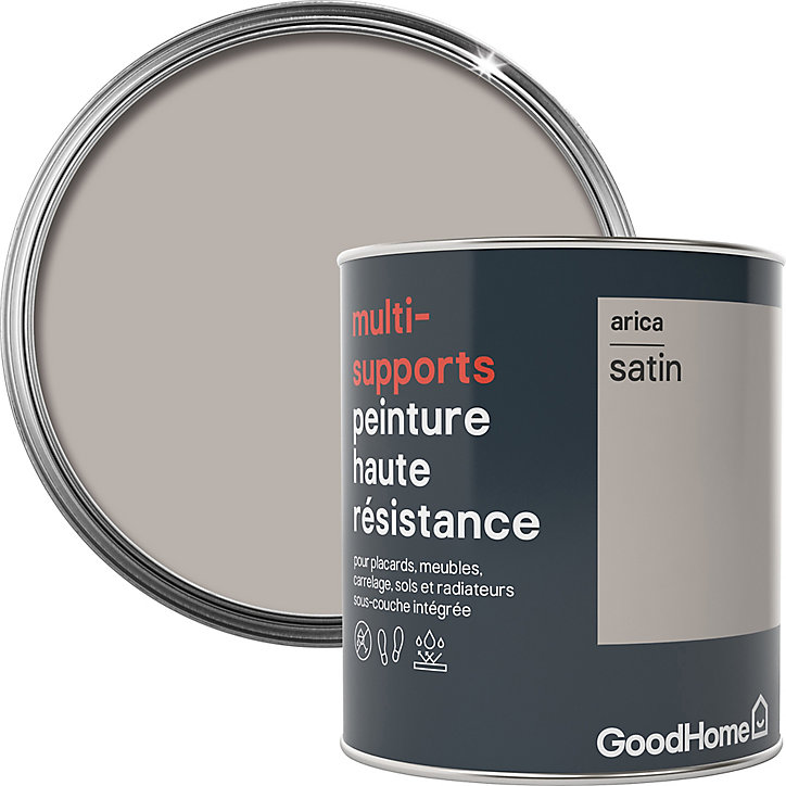 Peinture haute résistance multi-supports GoodHome beige Arica satin 0,75L