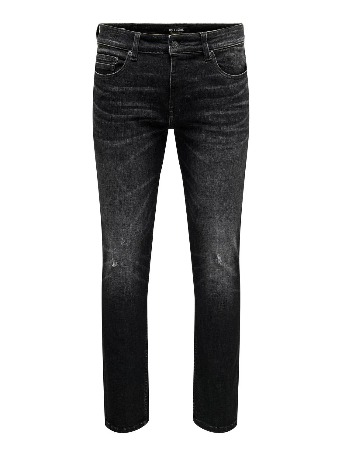 ONSLOOM Niedrige Taille Slim Fit Jeans Washed Black