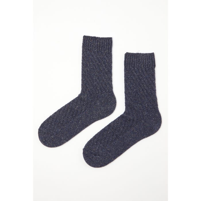 inSua THE COLLECTION-Herensokken ribbel wool silk - InSua The Collection