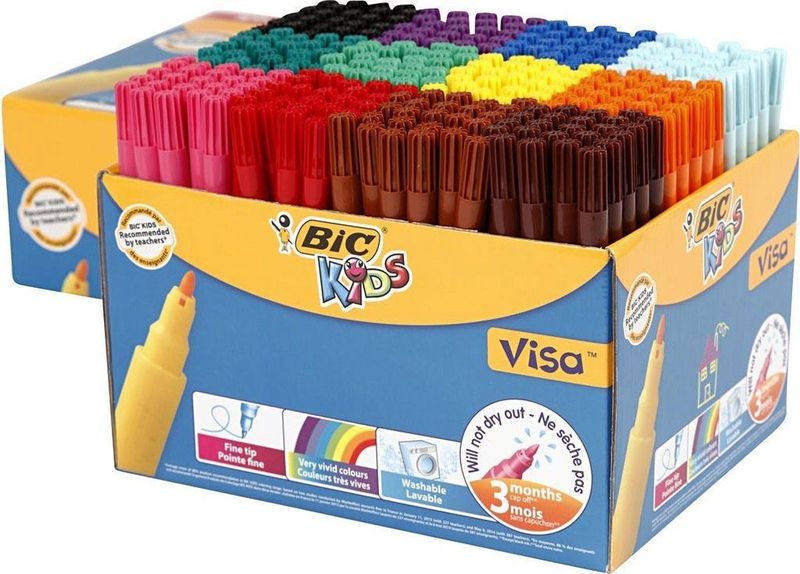 BIC - Visa - Kleurstiften - Assorti - Schoolbox à 288 Stuks