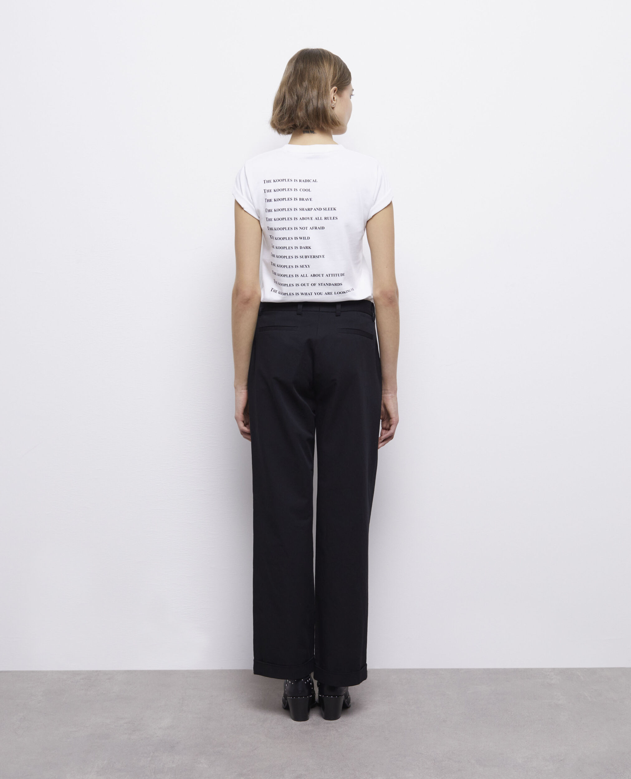 Pantalon large noir
