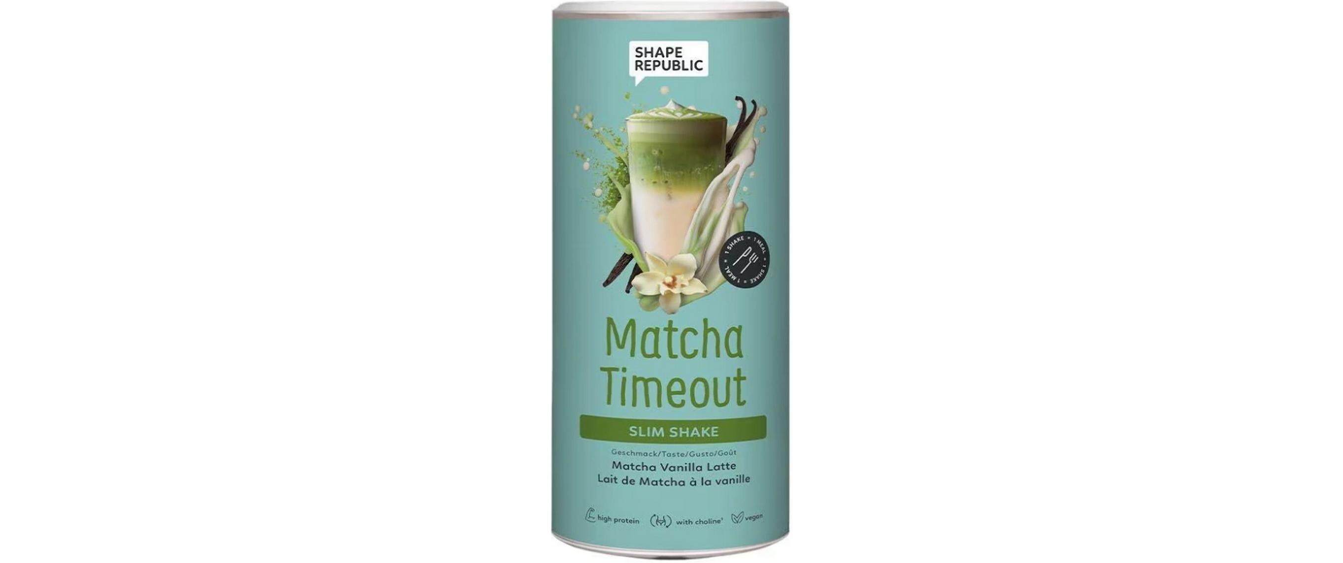 Slim Shake vegan Matcha Vanilla Latte 420 gVeganer Mahlzeitenersatz mit Süssungsmitteln Matcha Vanilla Latte
