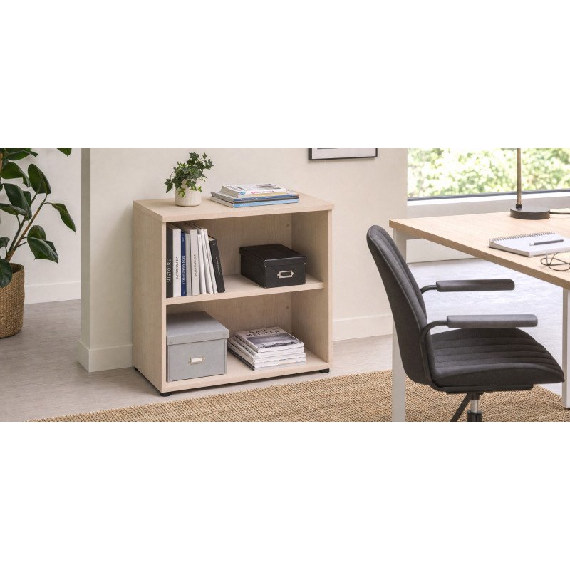 Bibliothèque hauteur bureau ECLA H 75 x L 80 cm