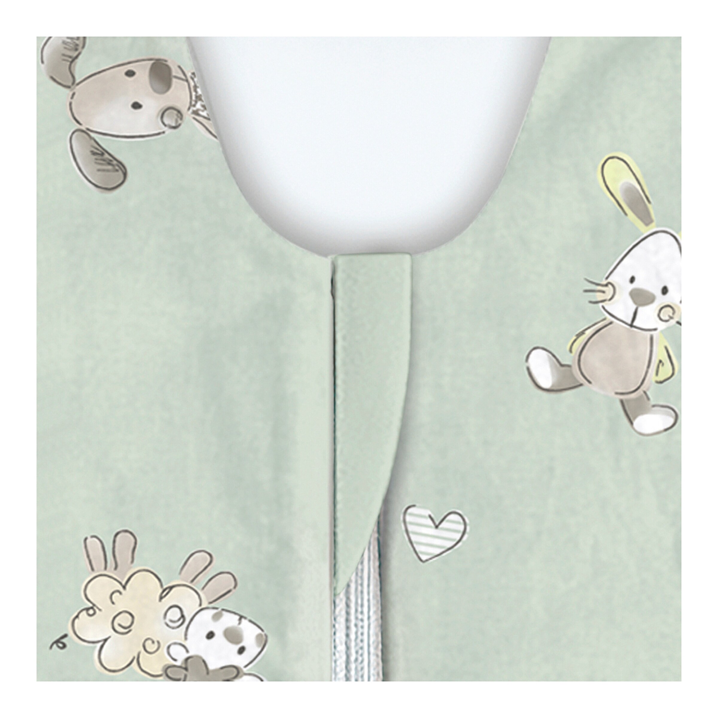 BEBELLA VITAL Ganzjahresschlafsack Tencel™ Lyocell 3.0 TOG grün / Little Farm