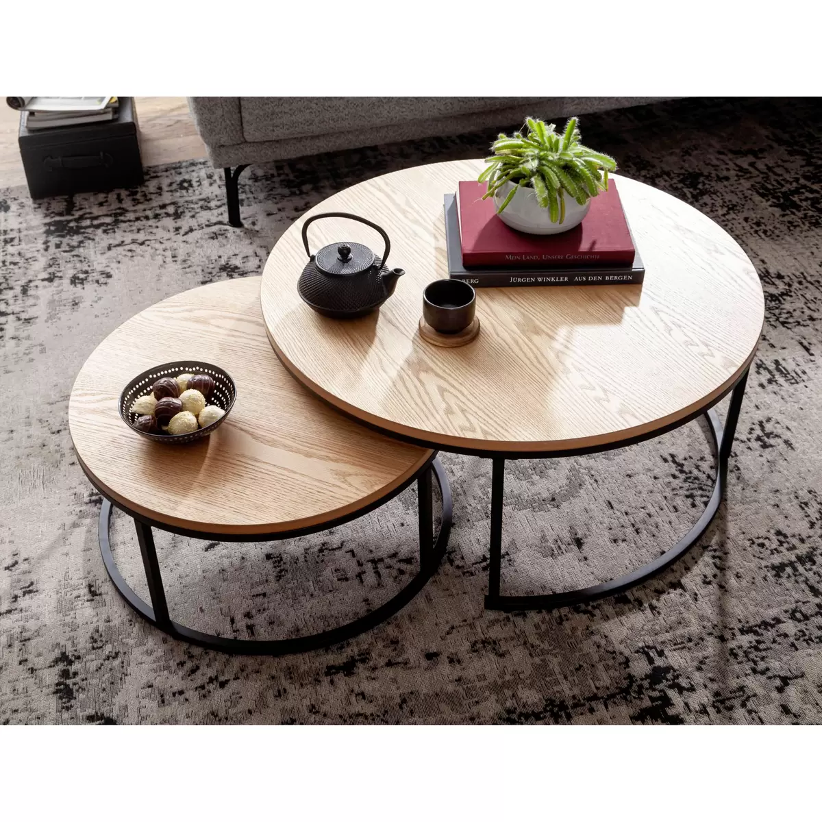 Couchtisch 2er Set Paros Eiche