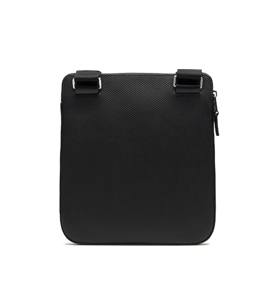 Bolsa de ombro Lacoste Chantaco em couro preto