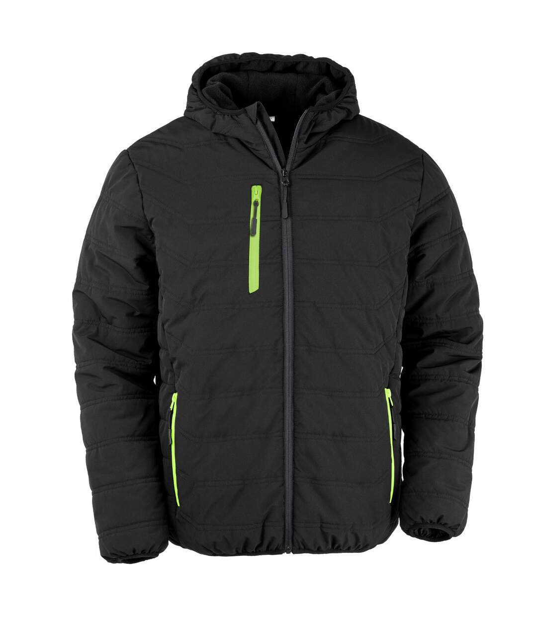 Result Genuine Recycled Veste matelassée Compass pour hommes (Noir/vert citron) - UTPC4629
