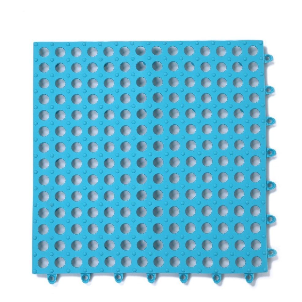 (30x30cm) Anti-Rutsch Dusch Matte Badewannen Einlage Klick Fliese - Blau