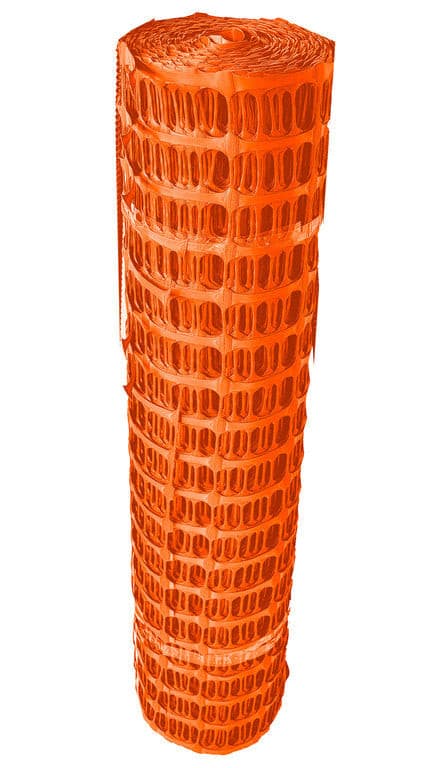 Veiligheidshek 1,2 m hoog, waarschuwingsnet 9 kg, waarschuwingshek 50 m rol, beschermhek / oranje