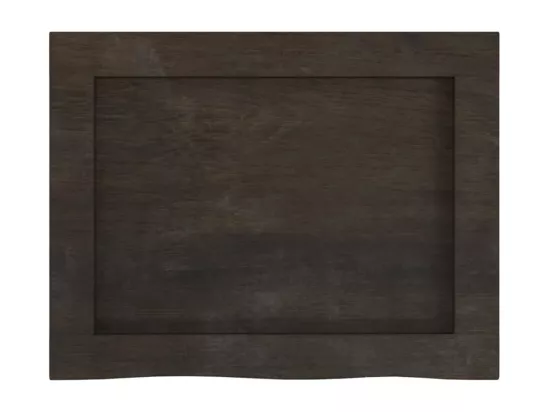Comptoir de salle de bain marron foncé bois massif traité