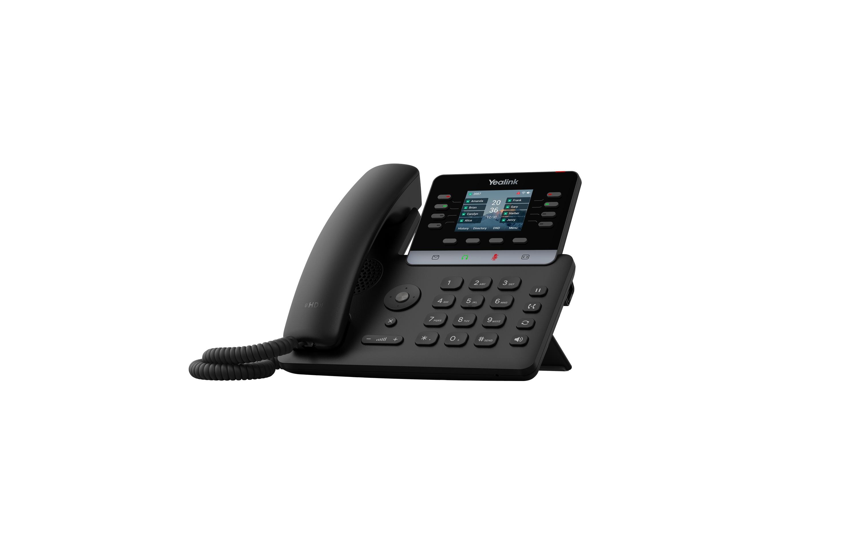Tischtelefon SIP-T73U Schwarz<br>Multifunktionales SIP-Telefon, ausgezeichnete Sprachkommunikation