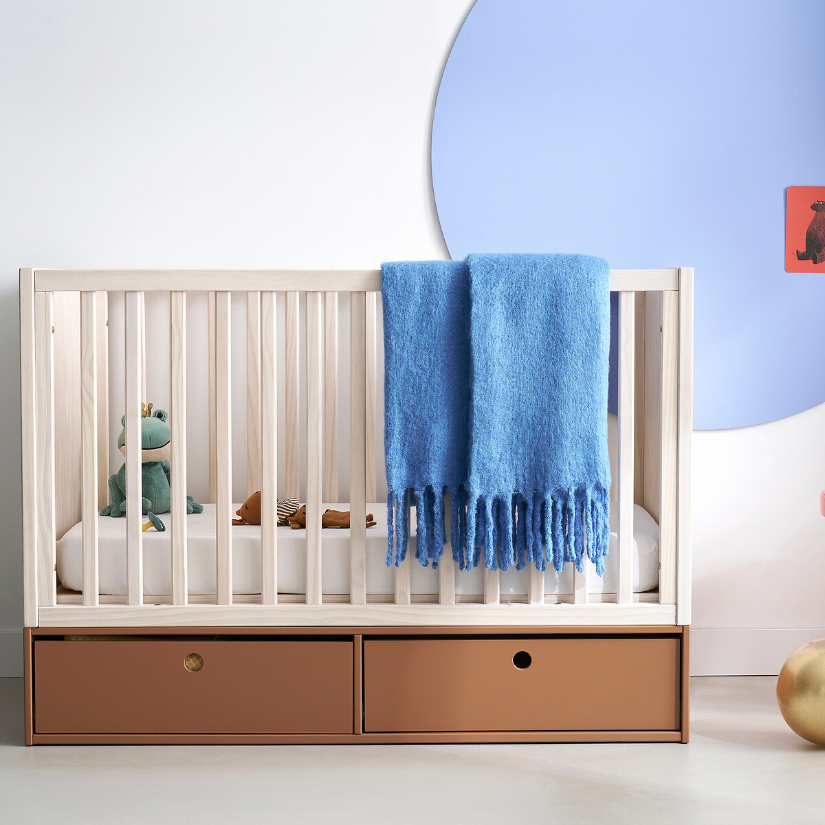LA REDOUTE INTERIEURS<br>Cama de bebê em pinho com gavetas de armazenamento, Bloky
