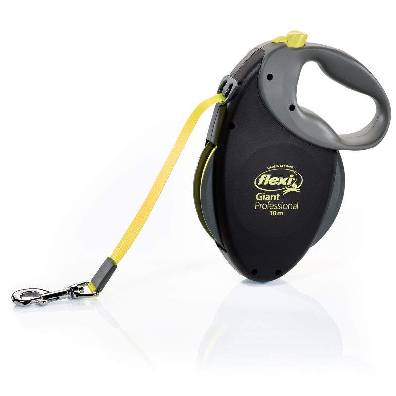 Laisse giant professional tape 10 m black/neon yellow flexi gtp-210-s-neo-16