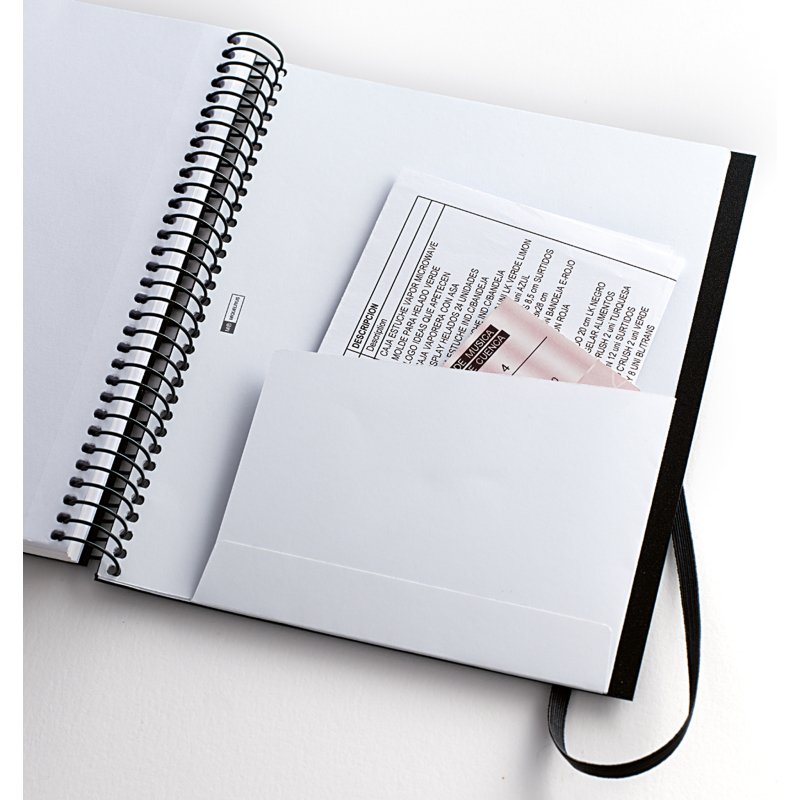 Notebook The Original, Couverture souple, A5, quadrillage 5x5 mm + Lisse, 120 feuilles de 2 couleurs, Miquelrius, Noir, Professionnel.