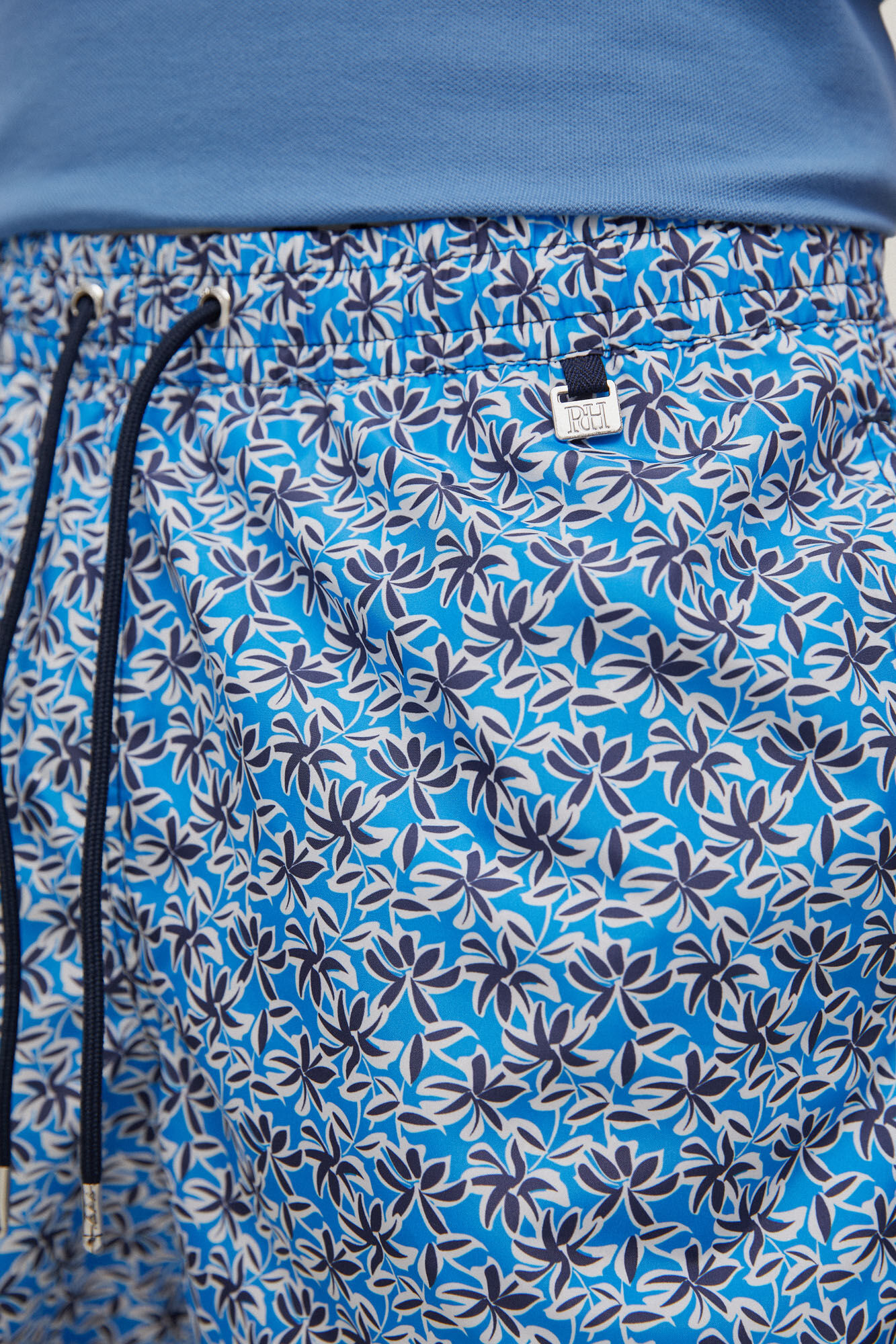 Maiô com estampa floral - Azul