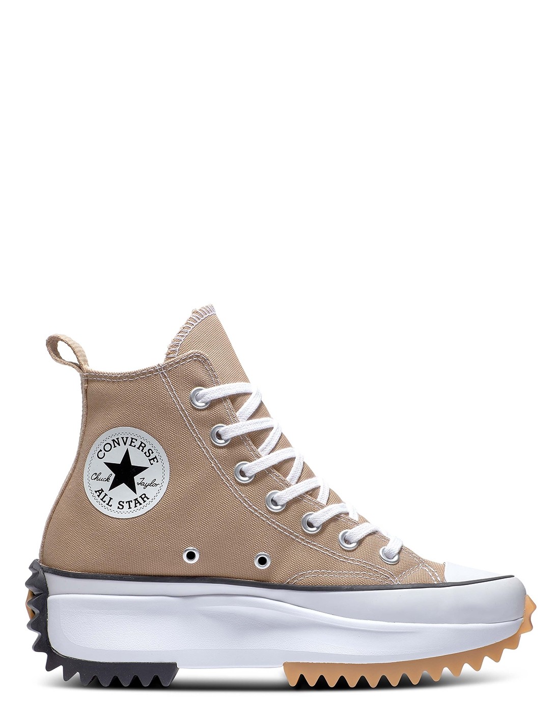 converse Sneakers femme run star hike hi hemp/black/white