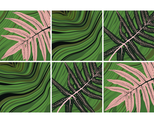 Zelfklevende folie tegels Venilia Opala groen 15x15 cm 6 st.