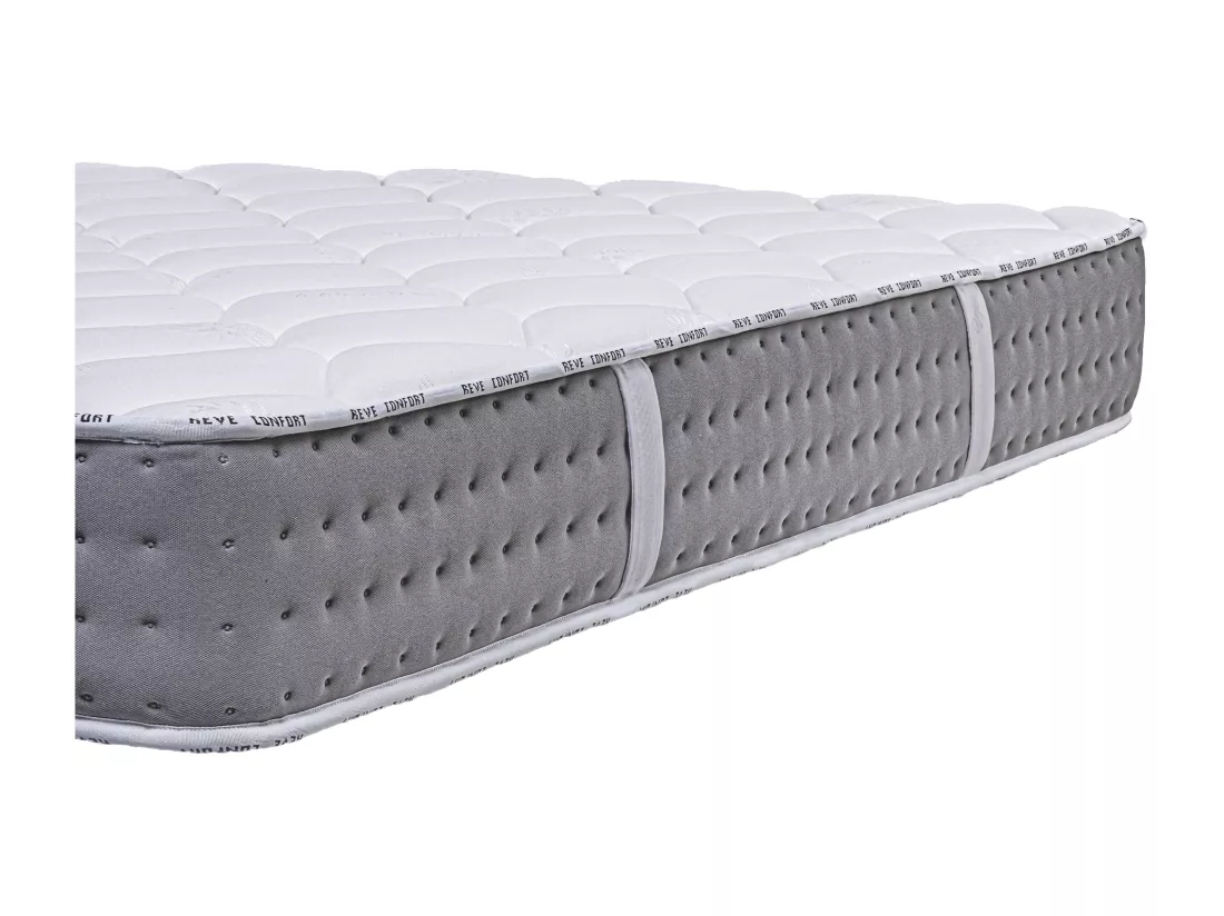 Matelas 90x190 cm, Sakina, 24cm, Ressorts Ensachés, Mousse Haute Densité, Soutien ferme