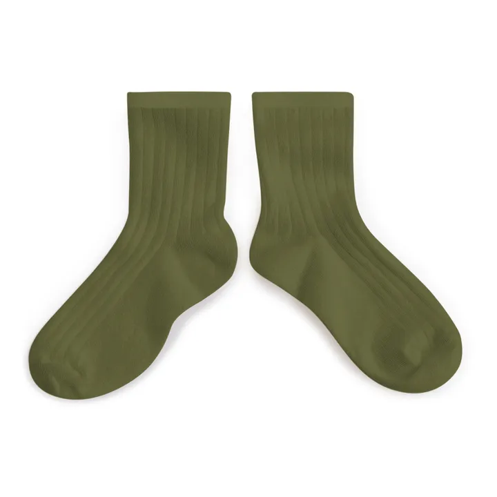 Collégien Chaussettes La Mini | Vert olive