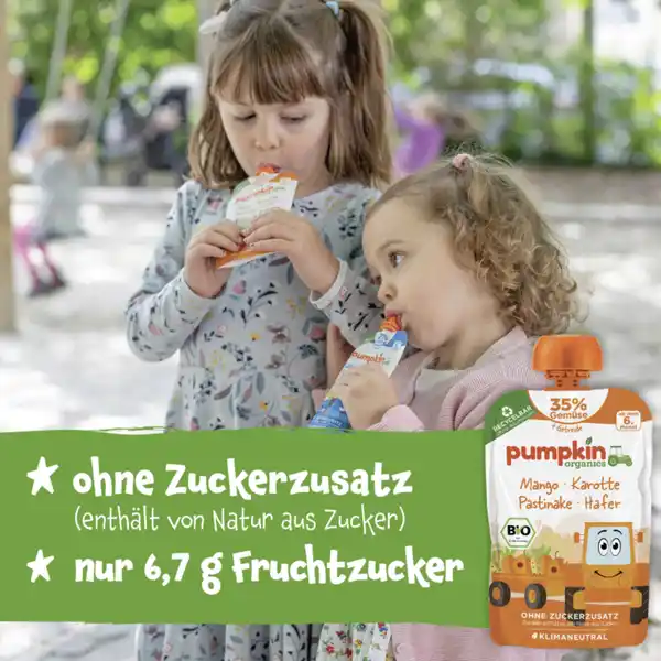 Bio Quetschie mit Hafer, Mango, Karotte & Pastinake