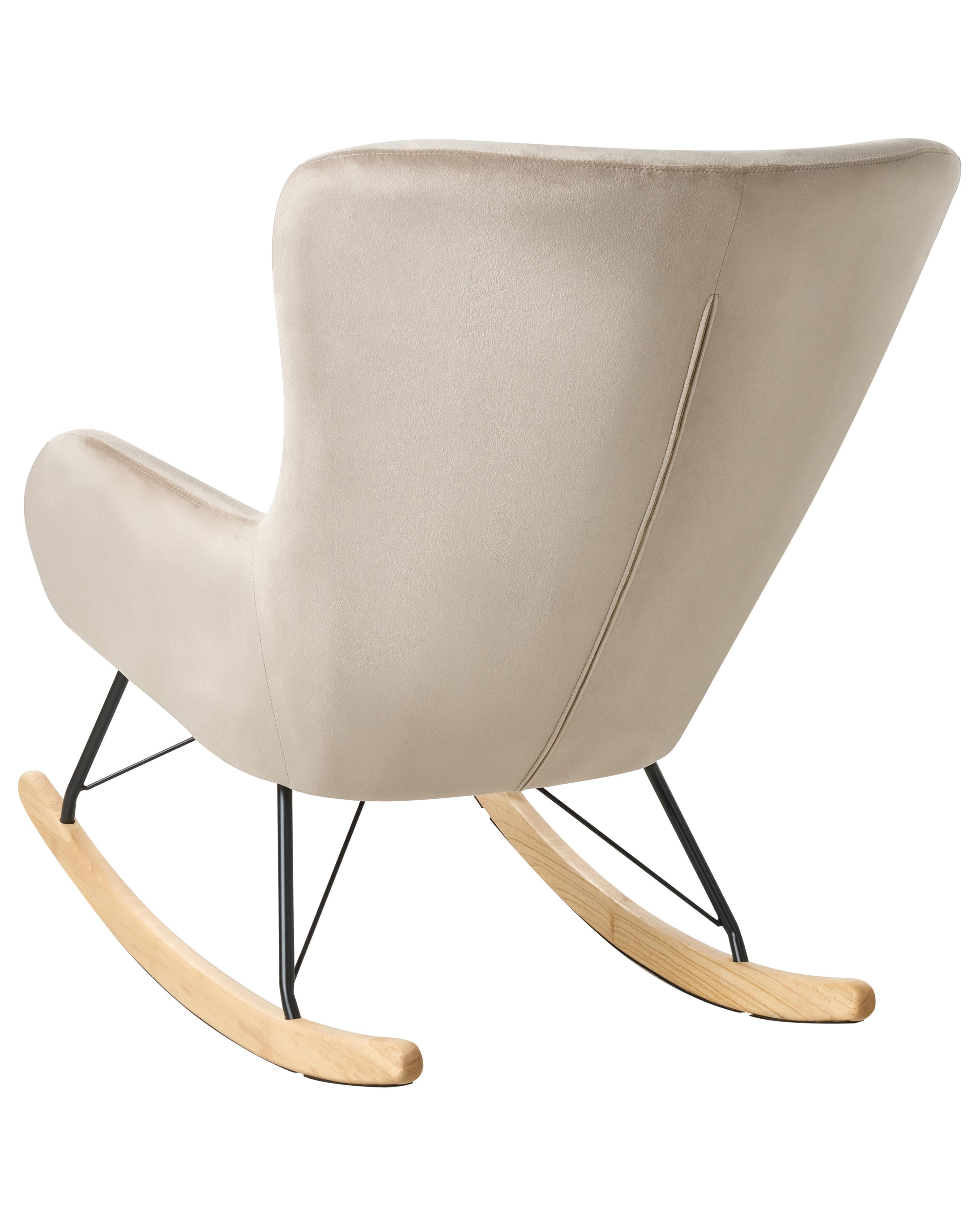 Schommelstoel ELLAN Fluweel Beige
